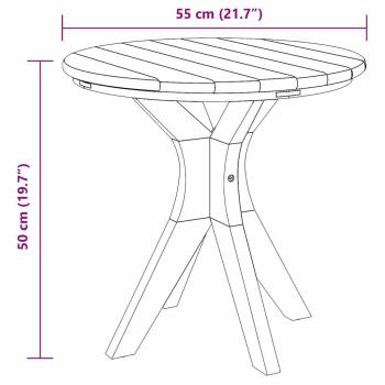 Gartencouchtisch Ø55x51 cm Massivholz Teak