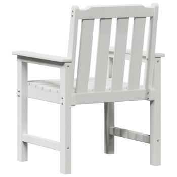 Gartenstühle 2 Stück Weiß HDPE