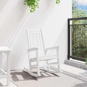Garten Schaukelstuhl Weiß 70x92x108 cm HDPE