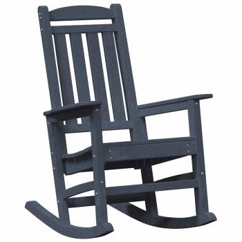 Garten Schaukelstuhl Marineblau 70x92x108 cm HDPE