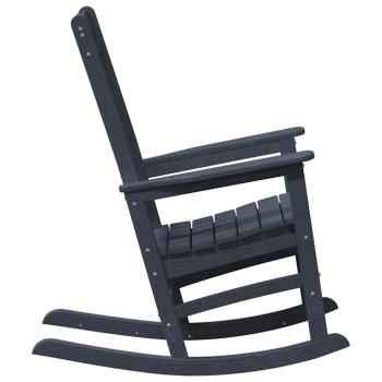 Garten Schaukelstuhl Marineblau 70x92x108 cm HDPE