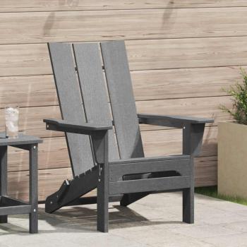 ARDEBO.de - Klapp-Adirondack-Stuhl Hellgrau 74,5x80,5x90 cm HDPE