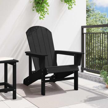Adirondack-Stuhl Schwarz 74x82x91 cm HDPE