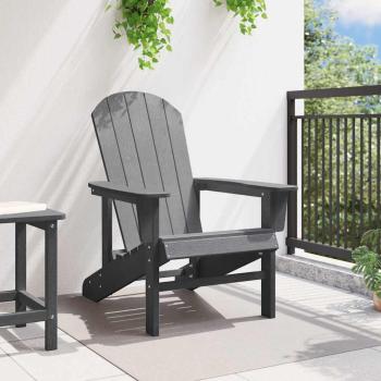 Adirondack-Stuhl Hellgrau 74x82x91 cm HDPE