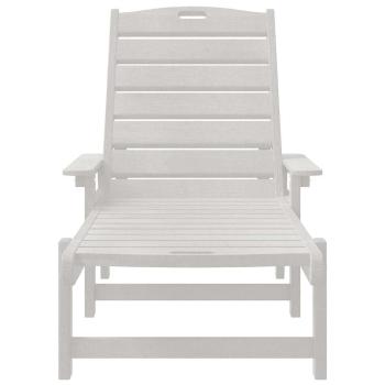 Sonnenliege Weiß 53x162x98.5 cm HDPE