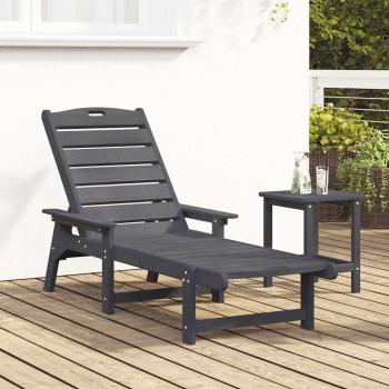 Sonnenliege Hellgrau 53x162x98.5 cm HDPE