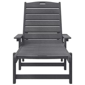 Sonnenliege Hellgrau 53x162x98.5 cm HDPE