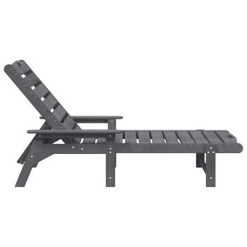 Sonnenliege Hellgrau 53x162x98.5 cm HDPE