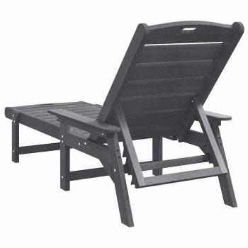 Sonnenliege Hellgrau 53x162x98.5 cm HDPE