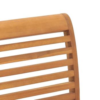 Stapelbarer Gartensessel 4 Stück Massivholz Teak