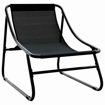 gartenmöbel 2 stk. Schwarz Pulverbeschichteter Stahl