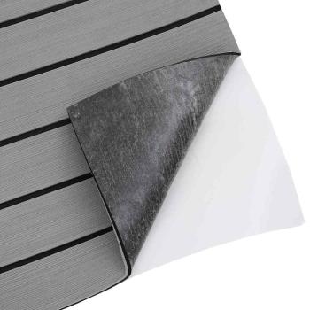 Bootsbelag Selbstklebend Hellgrau & Schwarz 240x90 cm EVA-Schaum