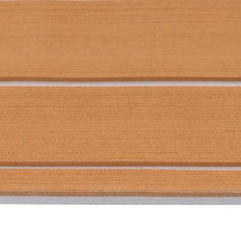 Bootsbodenbelag Selbstklebend Braun und Weiß 240x90 cm EVA-Schaum