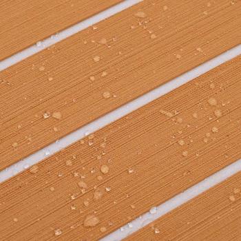 Bootsbelag Selbstklebend Braun und Weiß 240x60 cm EVA-Schaum