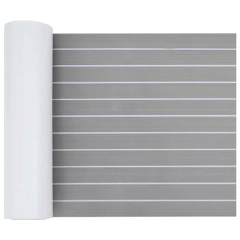 ARDEBO.de - Bootsbodenbelag Selbstklebend Hellgrau & Weiß 240x60 cm EVA-Schaum