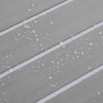 Bootsbodenbelag Selbstklebend Hellgrau & Weiß 240x60 cm EVA-Schaum