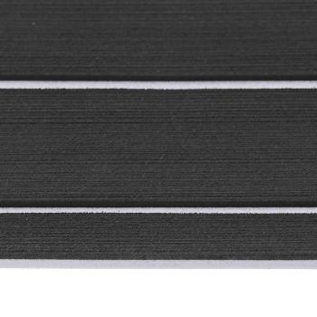 Bootsfußboden Selbstklebend Dunkelgrau und Weiß 240x60 cm EVA-Schaum