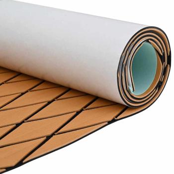 Bootsfußboden Selbstklebend Braun und Schwarz 190x70 cm EVA-Schaum