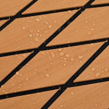 Bootsfußboden Selbstklebend Braun und Schwarz 190x70 cm EVA-Schaum