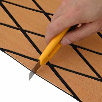 Bootsfußboden Selbstklebend Braun und Schwarz 190x70 cm EVA-Schaum