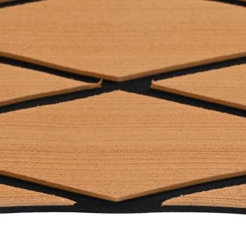 Bootsfußboden Selbstklebend Braun und Schwarz 190x70 cm EVA-Schaum