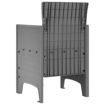 Gartenstühle mit Kissen 4 Stück Hellgrau Poly-Rattan