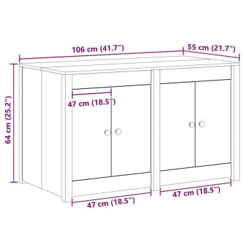 Freiluftküchenschrank 106x55x64 cm aus massivem Douglasienholz