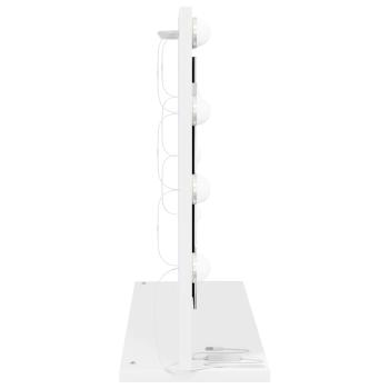 Badezimmerspiegel mit LED-Lichtern Weiß 60x45x18 cm