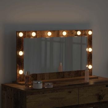 Schminkspiegel Alter Holz-Look Holz, Glas 80 x 45 x 18 cm Spiegel