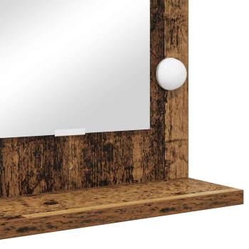 Schminkspiegel Alter Holz-Look Holz, Glas 80 x 45 x 18 cm Spiegel
