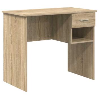 Schreibtisch mit Stauraum Sonoma Eiche 90x49.5x75 cm Holzwerkstoff
