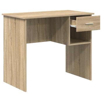 Schreibtisch mit Stauraum Sonoma Eiche 90x49.5x75 cm Holzwerkstoff