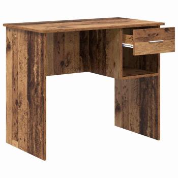 Schreibtisch mit Stauraum Alter Holz 90x49.5x75 cm Holzwerkstoff