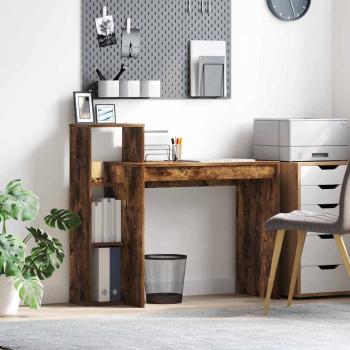 ARDEBO.de - Schreibtisch Geräucherte Eiche Spanplatte Mittel Schreibtisch