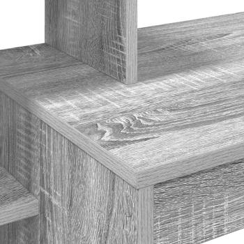 Computertisch Grauer Sonoma Spanplatte Mittel Regale