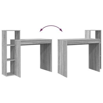 Computertisch Grauer Sonoma Spanplatte Mittel Regale