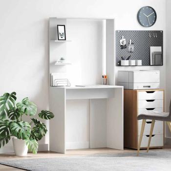 ARDEBO.de - Weißer Computertisch Weiß Holzwerkstoff Mittel Computertisch