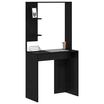 Schwarzer Eichen Computertisch Schwarze Eiche Massivholz, MDF