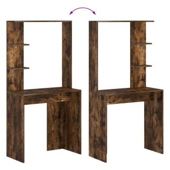 Computertisch aus geräucherter Eiche Geräuchter Eiche