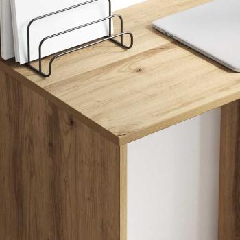 Eichen-Schreibtisch Eiche Artisan Holzwerkstoff Standard Regal