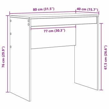 Schreibtisch Weiß MDF 80 x 40 x 76 cm Schlicht Schreibtisch