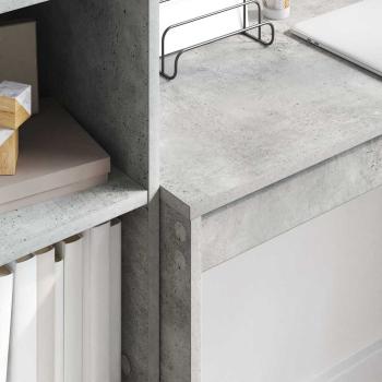 Schreibtisch Beton Grau Spanplatte mit Beton-Grau-Finish