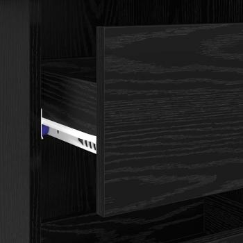 Schwarzer Eichenschreibtisch Schwarze Eiche Spanplatte, Laminat