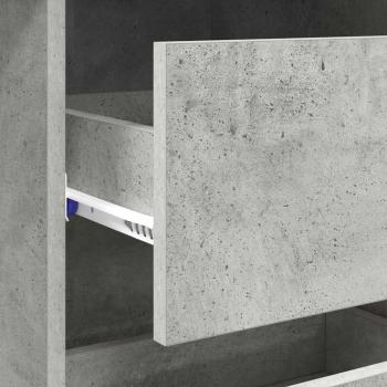 Grauer Schreibtisch Beton grau Beton Standard Stauraum