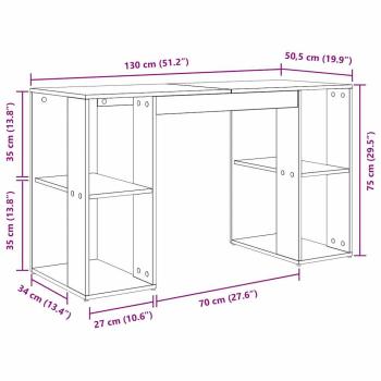 Artisan-Eiche Schreibtisch Artisan Eiche Holzwerkstoff Standard