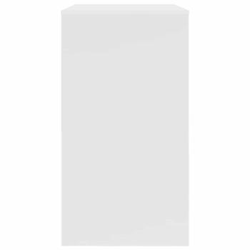 Computertisch Weiß Holzwerkstoff Kompakt Organizer Rechteckig