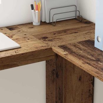 Brauner Eckschreibtisch Alte Holzoptik MDF Mittel