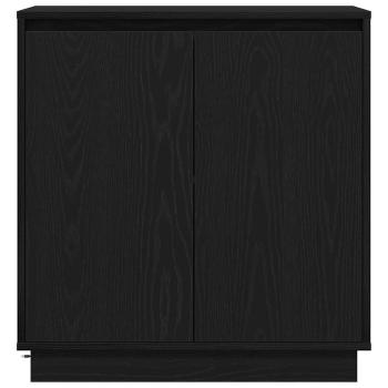LED Sideboard Schwarz Eiche 71x34,5x75 cm Holzwerkstoff