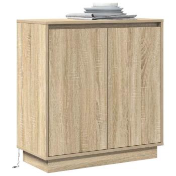 Sideboard mit LED in Sonoma Eiche - 71 x 34,5 x 75 cm - Hergestellt aus Holzwerkstoff