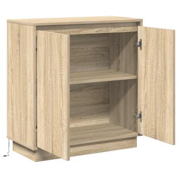 Sideboard mit LED in Sonoma Eiche - 71 x 34,5 x 75 cm - Hergestellt aus Holzwerkstoff